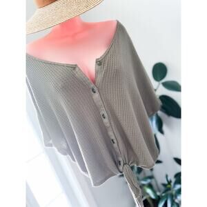 Whispers Through the Pines slouchy woodland wanderings knotted front top